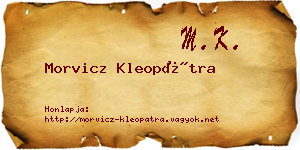 Morvicz Kleopátra névjegykártya
